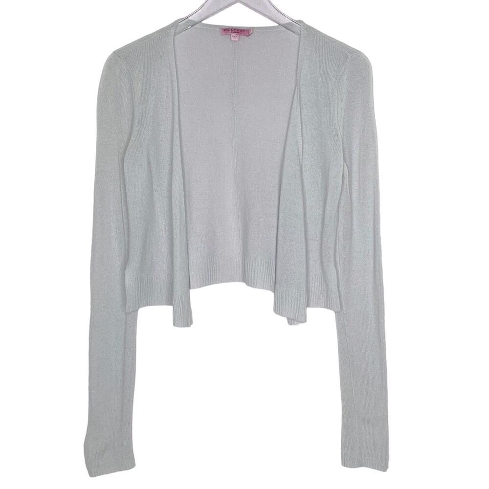 Calypso St. Barth Blue Cardigan Sweater Lightweight Open Front